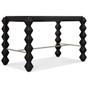 Hooker Furniture Commerce and Market 57" Metal, Resin, and Veneer Writing Desk Charred Black / Pewter