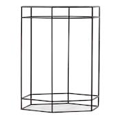 Hooker Furniture Commerce and Market 18" Wide Glass Top Steel Accent Table Brown / Painted Glass