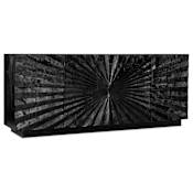 Hooker Furniture Commerce and Market 78" Wide 4 Door Wood Media Cabinet Black