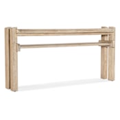 Hooker Furniture Commerce and Market 67" Wide Acacia Wood Console Table Light Green / Silver Leaf Champagne