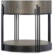 Hooker Furniture Skyline 27" Wide Wood Top Acacia and Metal End Table Dark Wood