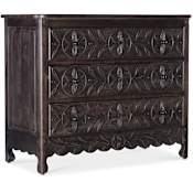 Hooker Furniture Flora 44" Wide 3 Drawer Acacia Dresser with Self Close Dark Wood