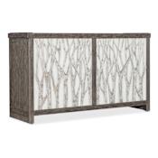 Hooker Furniture Commerce and Market 60" Wide Oak Accent Cabinet Dark Wood / White
