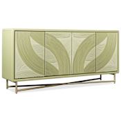 Hooker Furniture Commerce and Market 72" Wide Alder and Basswood Wood TV Stand Green / Gold