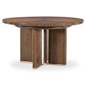 Hooker Furniture Eleana 54" Diameter Metal and Wood Veneer Table Light Caramel / Sunlight Bronze