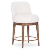 Hooker Furniture Eleana 21" Wide Counter Stool Light Caramel / Sunlight Bronze