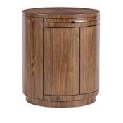 Hooker Furniture Eleana 24" Wide Round Nightstand Light Caramel / Sunlight Bronze