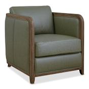 Hooker Furniture Breeze 29" Wide Wood Veneer Framed Leather Accent Chair Sundance / Verona Forest