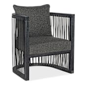 Hooker Furniture CC 30" Wide Fabric and Leather Strapping Accent Chair Charred Black