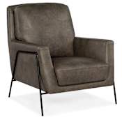Hooker Furniture CC 31" Wide Metal Framed Leather Accent Chair Ankur Meteor