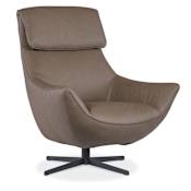 Hooker Furniture Hughes 33" Wide Leather Accent Chair Sonnet Dust / Black