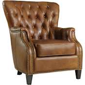 Hooker Furniture 37 Inch Wide Accent Chair from the Hamrick Collection Aegis Glove Caramel