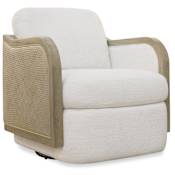 Hooker Furniture Wilma 29" Wide Swivel Chair Light Wood / Halston White