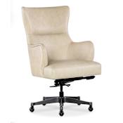 Hooker Furniture Lazzaro 27" Wide Leather Accent Chair Stonewall / Dark Gunmetal