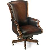 Hooker Furniture Adjustable Height Leather Office Chair from the Samuel Collection James River Edgewood