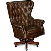 Hooker Furniture Adjustable Height Leather Office Chair from the Erin Collection Sedona Grand Brown
