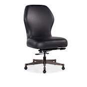 Hooker Furniture EC 25" Wide Leather Executive Office Chair Apollo Coal