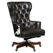 Hooker Furniture 25" Wide Leather Adjustable Office Chair from the Katherine Collection Legendary Graphite