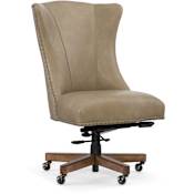 Hooker Furniture Adjustable Height Leather Office Chair from the Lynn Collection Caruso Cream