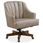 Hooker Furniture 26" Wide Wood Framed Leather Office Chair from the Haider Collection Easy Street Document