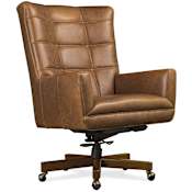 Hooker Furniture Nico 33" Wide Executive Chair Dark Wood / Jala Whiskey