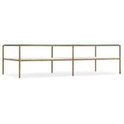 Hooker Furniture Cashel 62" Wide Marble Top Stainless Steel, Tempered Glass Coffee Table Marble / White / Gray / Gold