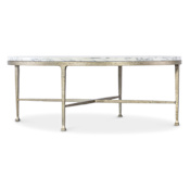 Hooker Furniture Jules 42" Diameter Marble Top Iron Coffee Table Marble / White / Gray / Gold