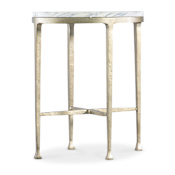 Hooker Furniture Jules 20" Wide Marble Top Iron Accent Table Marble / White / Gray / Gold