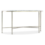 Hooker Furniture Jules 58" Wide Marble Top Iron Console Table Marble / White / Gray / Gold