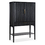 Hooker Furniture Archer 45" Wide 1 Drawer Mahogany Accent Cabinet Black / Gold