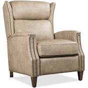 Hooker Furniture Lansing 39" Wide Power Recliner with Power Headrest Dark Wood / Enna Caribou