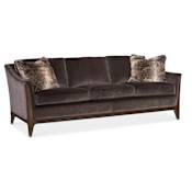 Hooker Furniture Sophia 86" Wide Fabric Sofa Merrimack Mink / Caviar
