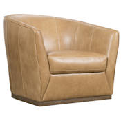 Hooker Furniture Fairfax 37" Wide Swivel Chair Dark Wood / Dark Blond