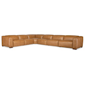 Hooker Furniture Fresco 172" Wide Leather Sofa Zen Caramel