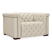 Hooker Furniture Savion 48" Wide Leather and Polyester Reclining Chair Dark Wood / Aries Beach