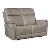 Hooker Furniture 66" Wide Leather Sofa Gray