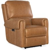 Hooker Furniture Somers 34" Wide Metal Framed Leather Recliner Chair Denver Coffee