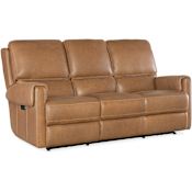 Hooker Furniture Somers 79" Wide Leather Standard with Zero Gravity Power Recline Denver Coffee