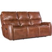Hooker Furniture Crosby 81" Wide Leather Sofa with Adjustable Headrests Giotto