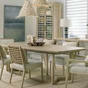 Hooker Furniture Surfrider 82" - 118" Long Coastal Casual Formal Dining Table with (2) 18" Leaves Driftwood