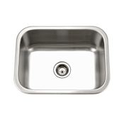 Houzer Medallion Classic 23-3/16" Undermount Single Basin Stainless Steel Kitchen Sink with Basket Strainer Stainless Steel
