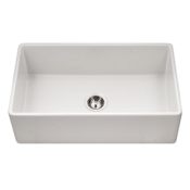 Houzer Platus 33" Farmhouse Single Basin Fireclay Kitchen Sink White