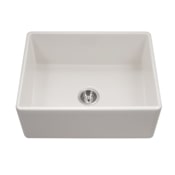 Houzer Platus 26" Farmhouse Single Basin Fireclay Kitchen Sink Biscuit