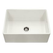 Houzer Platus 30" Farmhouse Single Basin Fireclay Kitchen Sink Biscuit