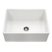Houzer Platus 30" Farmhouse Single Basin Fireclay Kitchen Sink White