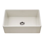 Houzer Platus 30" Farmhouse Single Basin Fireclay Kitchen Sink Biscuit