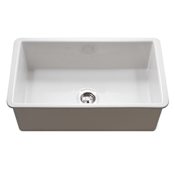 Houzer Platus 32" Undermount Single Basin Fireclay Kitchen Sink White