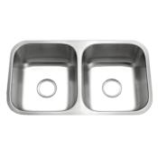 Houzer Eston 31-1/16" Undermount Double Basin Stainless Steel Kitchen Sink Stainless Steel
