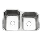 Houzer Eston 31-1/4" Undermount Double Basin Stainless Steel Kitchen Sink Stainless Steel