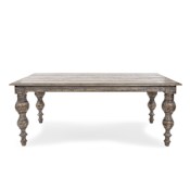 Howard Elliott Distressed Farm House 72" Wide Wood Dining Table Gray